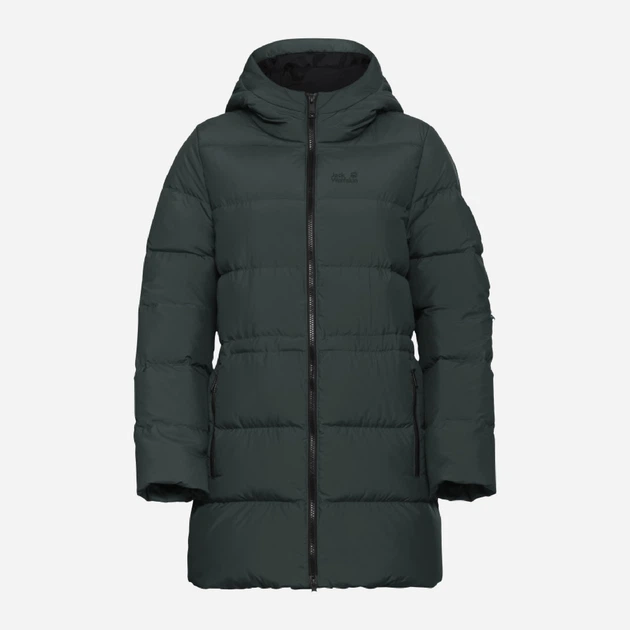 Пуховик зимний женский Jack Wolfskin Frozen Palace Long Jkt W Rds A65096-E0271 M Зеленый (4064886781671) - изображение 7