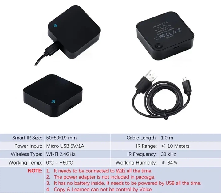 Умный WiFi ИК пульт дистанционного управления S06 Tuya Smart Life - изображение 2