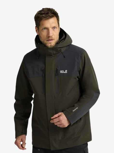 Спортивная ветровка мужская Jack Wolfskin Jasper Pro 2L Jkt M A66294_E0205 XL Темно-серая (4064886755047) - Фото 1 Спортивная ветровка мужская Jack Wolfskin Jasper Pro 2L Jkt M A66294_E0205 XL Темно-серая (4064886755047) - изображение 1