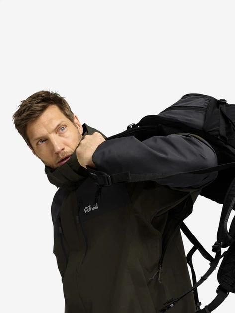 Спортивная ветровка мужская Jack Wolfskin Jasper Pro 2L Jkt M A66294_E0205 XL Темно-серая (4064886755047) - Фото 4 Спортивная ветровка мужская Jack Wolfskin Jasper Pro 2L Jkt M A66294_E0205 XL Темно-серая (4064886755047) - изображение 4