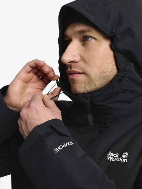 Куртка зимняя короткая мужская Jack Wolfskin Stonetrail 2L Ins Jkt M A66330_6000 S Черная (4064886757720) - Фото 4 Куртка зимняя короткая мужская Jack Wolfskin Stonetrail 2L Ins Jkt M A66330_6000 S Черная (4064886757720) - изображение 4