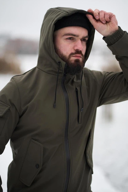 Куртка мужская Softshell Intruder с капюшоном S хаки (1590399975) - изображение 3
