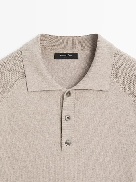 Чоловічий светр Massimo Dutti L бежевий - Фото 8 Чоловічий светр Massimo Dutti L бежевий - изображение 8