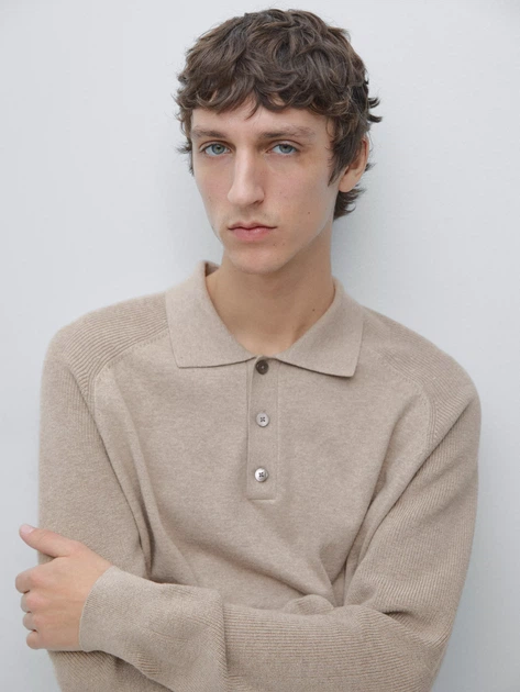 Чоловічий светр Massimo Dutti L бежевий - Фото 9 Чоловічий светр Massimo Dutti L бежевий - изображение 9