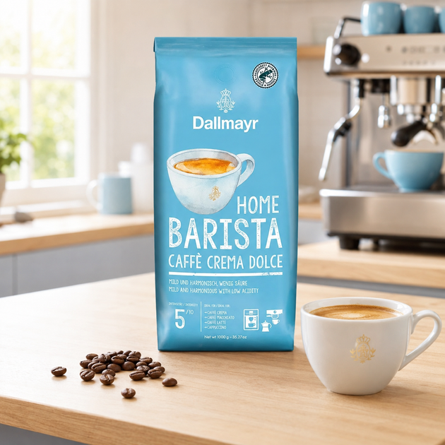 Кофе в зернах Dallmayr Home Barista Caffe Crema Dolce 1кг - Фото 5 Кофе в зернах Dallmayr Home Barista Caffe Crema Dolce 1кг - изображение 5