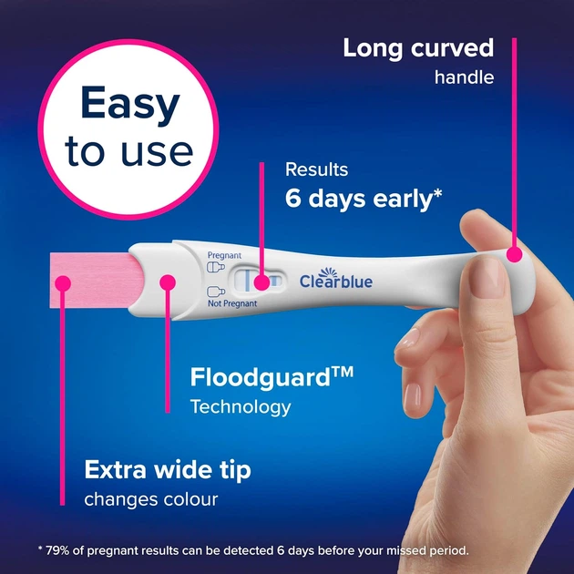 Тест на беременность Clearblue Ultra Early ADVANCED 2 шт. Клиарблу Сверхчувствительный для раннего определения до 6 дней до задержки - изображение 5