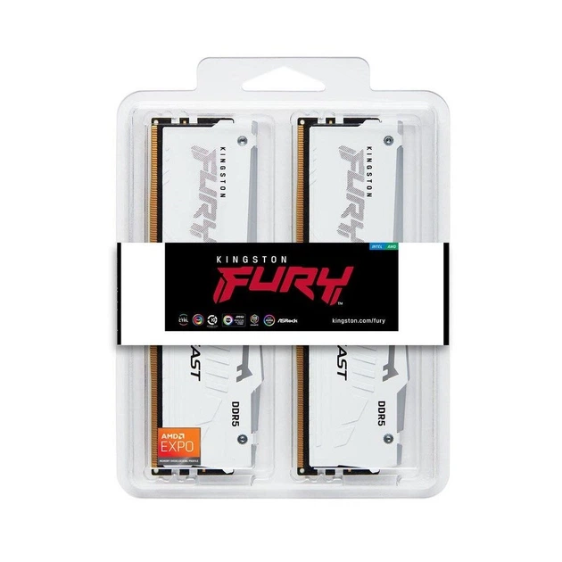 Модуль пам'яті для комп'ютера DDR5 64GB (2x32GB) 6000 MHz Beast White RGB EXPO Kingston Fury (ex.HyperX) (KF560C30BWEAK2-64) - Фото 4 Модуль пам'яті для комп'ютера DDR5 64GB (2x32GB) 6000 MHz Beast White RGB EXPO Kingston Fury (ex.HyperX) (KF560C30BWEAK2-64) - изображение 4