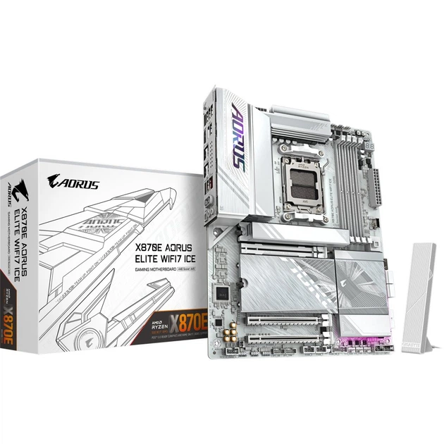 Материнська плата GIGABYTE X870E AORUS ELITE WIFI7 ICE (X870E A ELITE WIFI7 ICE) - изображение 5