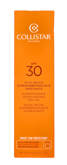 Увлажняющее сухое масло для загара Collistar Supertanning SPF30, 200 мл - Фото 1 Увлажняющее сухое масло для загара Collistar Supertanning SPF30, 200 мл - изображение 1