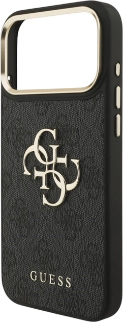 Etui na smartfon Apple iPhone 18 Pro/17 Pro Guess 4G Big 4G Classic Logo Big Strap Metal Buttons Black (GUHCP18LP4G4BCSK) - obraz 6