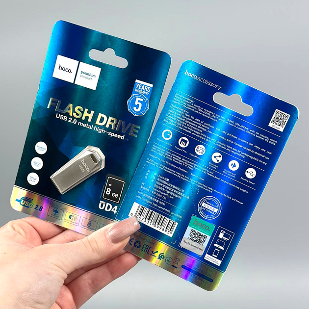 USB флешка 8Gb USB2.0 накопитель информации Hoco UD4 - изображение 3