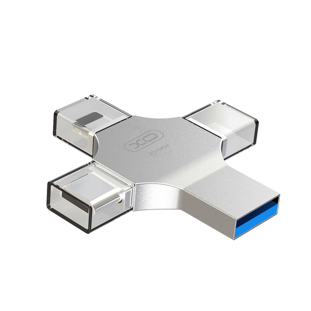 USB флешка 256GB 4в1 USB MicroUSB Lightning Type-C XO DK04 - Фото 6 USB флешка 256GB 4в1 USB MicroUSB Lightning Type-C XO DK04 - зображення 6
