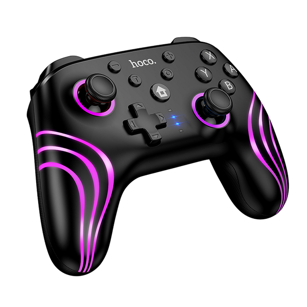 Беспроводной геймпад для Switch 1 2 800 мАч ABS пластик 15710656 мм Hoco GA2 Unicorn черный - Фото 3 Беспроводной геймпад для Switch 1 2 800 мАч ABS пластик 15710656 мм Hoco GA2 Unicorn черный - изображение 3