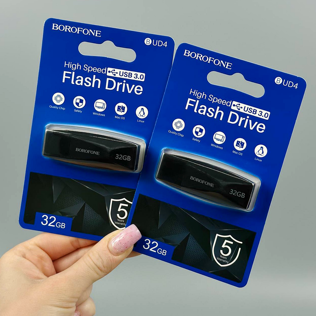 USB флешка 32Gb USB3.0 скорость Borofone BUD4 - Фото 3 USB флешка 32Gb USB3.0 скорость Borofone BUD4 - изображение 3