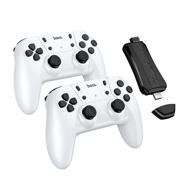 Игровая консоль с двумя беспроводными геймпадами 2.4G для ПК Hoco GA31 Белый - изображение 3