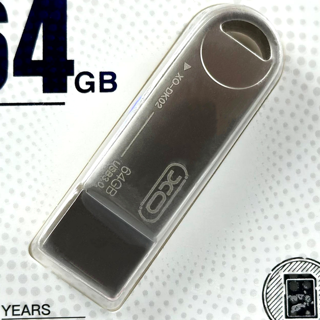 USB-флешка 64Gb USB3.0 швидкість накопичувач інформації XO DK02 - зображення 2