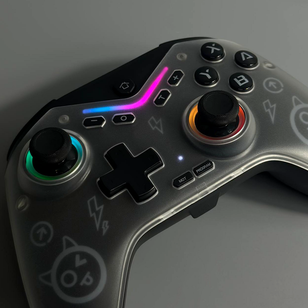 Бездротовий ігровий контролер Bluetooth 600 мА·год до 10 м для Switch Steam ПК Android iOS CM-619 Black - зображення 7