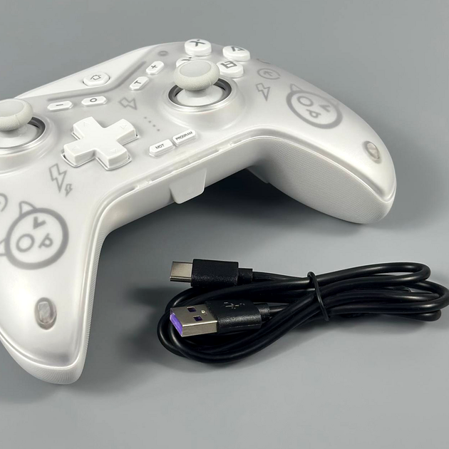 Бездротовий ігровий контролер Bluetooth 600 мА·год для Switch Steam ПК Android iOS CM-619 Білий - зображення 4