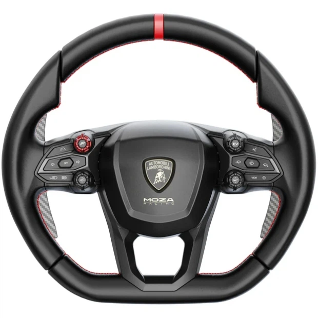 Игровой руль MOZA Racing Lamborghini Revuelto для PC 34см 26кн RGB Black (RS096_Moza) - Фото 1 Игровой руль MOZA Racing Lamborghini Revuelto для PC 34см 26кн RGB Black (RS096_Moza) - изображение 1