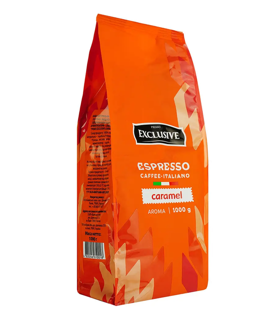 Кофе в зернах Виденский кофе Primo Exclusive Caramel 1 кг 100% арабика средней обжарки ароматизированный карамель для кофемашины турки френч пресса пуровера - изображение 5