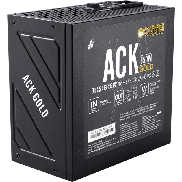 Блок живлення 1stPlayer HA-850BA2 850W 80+ Gold (ACK-GLD-850-BK-EU) Black - зображення 4