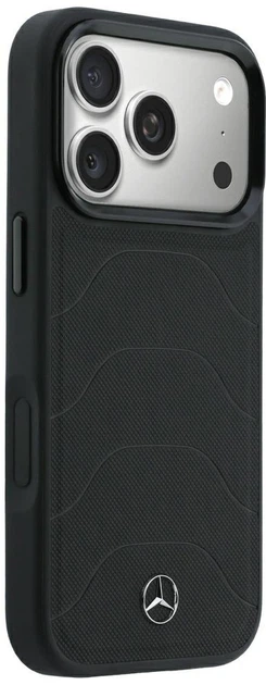 Чохол для смартфона Apple iPhone 17 Pro Max / 18 Pro Max Mercedes Leather Mesh with Bow Line MagSafe Black (Mer008872) - зображення 4