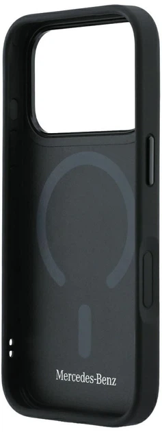Чохол для смартфона Apple iPhone 17 Pro Max / 18 Pro Max Mercedes Leather Mesh with Bow Line MagSafe Black (Mer008872) - зображення 7
