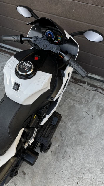 Дитячий електромотоцикл U-MAX 1900S 12 В 4,5 А·год, з підсвічуванням коліс, білий - зображення 6