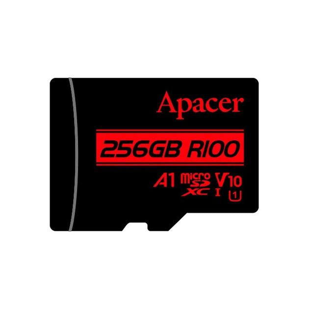 Карта памяти Apacer 256GB microSDXC class 10 UHS-I V10 A1 (AP256GMCSX10UB-R) - изображение 2