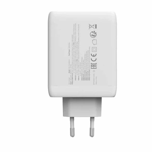 Зарядний пристрій Canyon CU100ACC GaN 100W 3xPD 1xQC EU White (CNS-CUW100ACC) - Фото 5 Зарядний пристрій Canyon CU100ACC GaN 100W 3xPD 1xQC EU White (CNS-CUW100ACC) - зображення 5