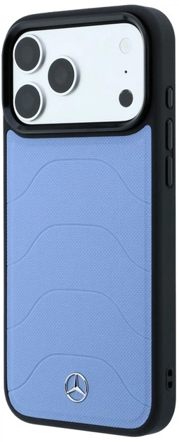 Чохол для смартфона Apple iPhone 17 Pro / 18 Pro Mercedes Leather Mesh with Bow Line MagSafe Blue (Mer008915) - зображення 2