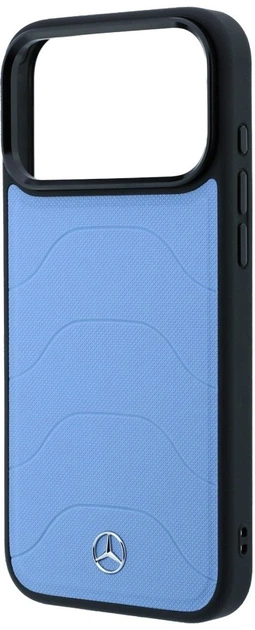 Чохол для смартфона Apple iPhone 17 Pro / 18 Pro Mercedes Leather Mesh with Bow Line MagSafe Blue (Mer008915) - зображення 6