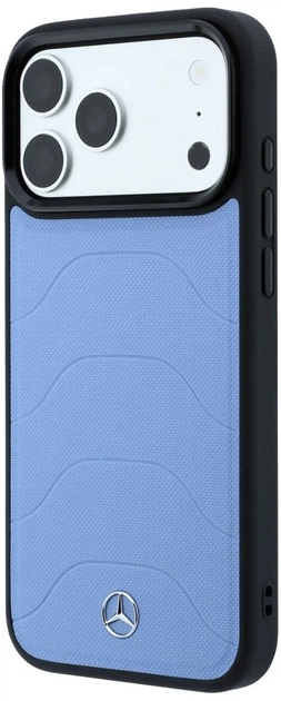 Чохол для смартфона Apple iPhone 17 Pro Max / 18 Pro Max Mercedes Leather Mesh with Bow Line MagSafe Blue (Mer008873) - зображення 2