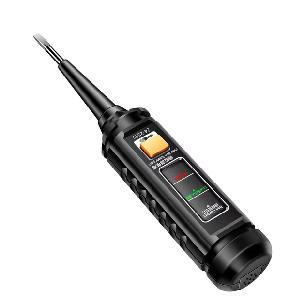 Индикаторная отвертка-тестер напряжения AC 24–250V светодиодная со звуковым зуммером (индукционный пробник) - Фото 3 Индикаторная отвертка-тестер напряжения AC 24–250V светодиодная со звуковым зуммером (индукционный пробник) - изображение 3