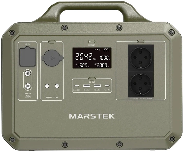Зарядная станция Marstek S2200F / 2400 Вт / 2042 Вт⋅ч / LiFePO4 (S2200F) - Фото 1 Зарядная станция Marstek S2200F / 2400 Вт / 2042 Вт⋅ч / LiFePO4 (S2200F) - изображение 1