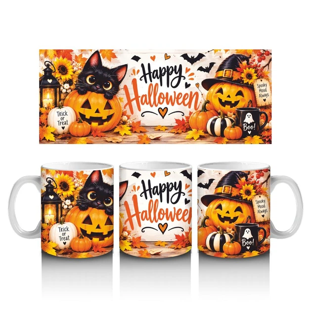 Подарочная чашка Halloween 330 мл Chaban_Souvenir — кружка на Хэллоуин с мистическим принтом, подарок подруге, девушке, парню WH045 - изображение 4