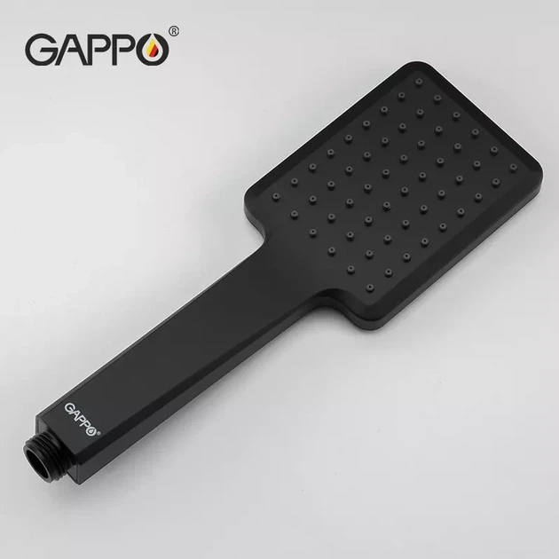Смеситель для ванны GAPPO G3207-6 с душевым гарнитуром, черный - изображение 6