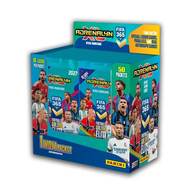 Набор коллекционных карточек Panini FIFA 365 Adrenalyn XL 2027 Дисплей 50 пакетиков (8051708039108) - Фото 1 Набор коллекционных карточек Panini FIFA 365 Adrenalyn XL 2027 Дисплей 50 пакетиков (8051708039108) - изображение 1