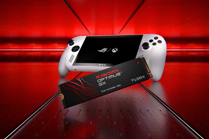Dysk SSD SANDISK Optimus GX 7100X dla ROG Xbox Ally (X) i PC 2TB M.2 2280 NVMe PCIe 4.0 x4 3D NAND TLC (SDSG71200TAN-000E0) - obraz 3