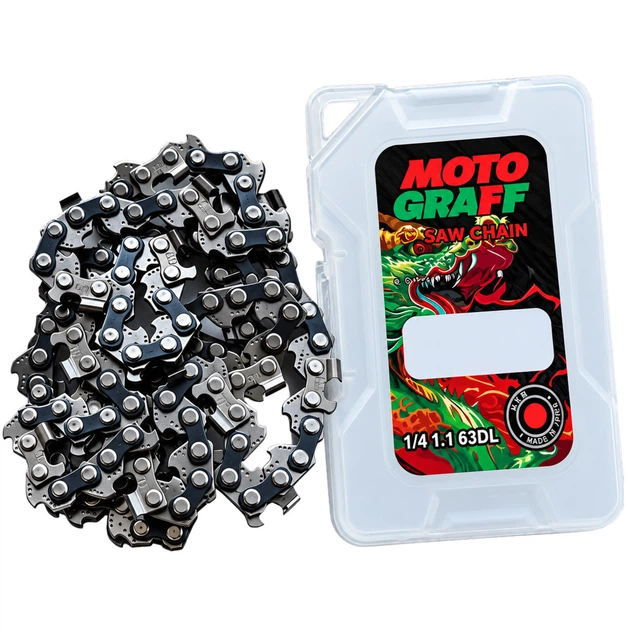 Ланцюжок для сучкорізу MOTOGRAFF 63зв 1/4шаг 1.1 мм товщина - Фото 1 Ланцюжок для сучкорізу MOTOGRAFF 63зв 1/4шаг 1.1 мм товщина - зображення 1