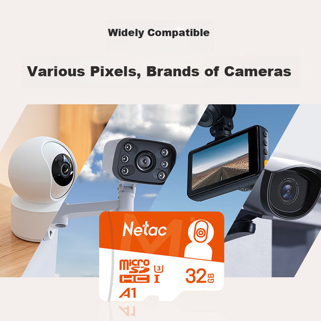 Карта пам'яті Netac microSDHC 32GB Class 10 UHS-I U3 V30 A1 - Фото 3 Карта пам'яті Netac microSDHC 32GB Class 10 UHS-I U3 V30 A1 - зображення 3