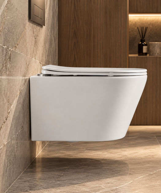 Унітаз підвісний MIXXUS BEVEL-0302-T3 безобідковий Tornado 3.0 із сидінням Soft Close білий MI6705 - зображення 2