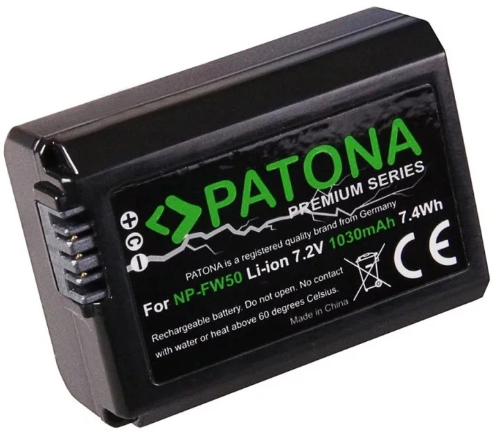 Акумулятор PATONA Premium Akumulator Sony NP-FW50 do NEX.3 NEX.3C NEX.5 NEX.5A (4055655137744) - зображення 2