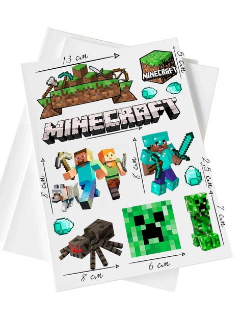 Декор на торт Майнкрафт Minecraft вафельний папір для торта їстівний друк на вафельному папері харчова вафельна картинка щільна А4 910264202 - зображення 2