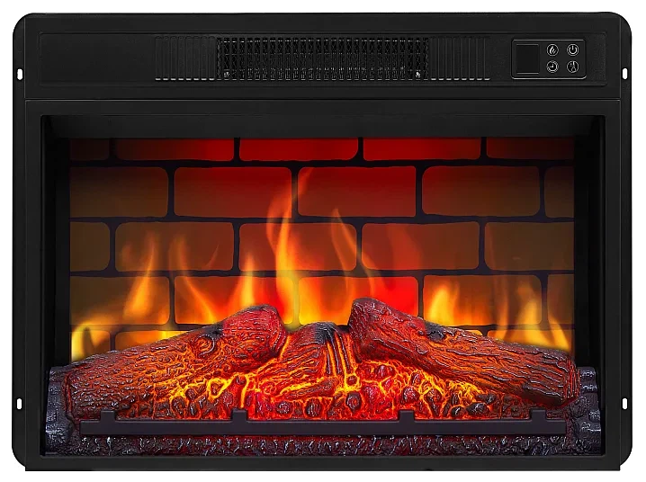Камін електричний ArtiFlame 1800 Вт електрокамін вбудований з цегляною кладкою на стінках вогнища ефект полум'я звук горіння вогню для дому до 30 м2 термостат пульт - зображення 6