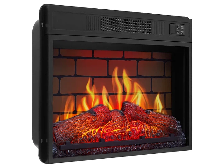 Камін електричний ArtiFlame 1800 Вт електрокамін вбудований з цегляною кладкою на стінках вогнища ефект полум'я звук горіння вогню для дому до 30 м2 термостат пульт - зображення 7