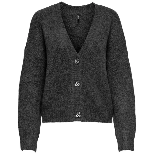 Кардиган ONLZOEY L/S V-NECK CARDIGAN KNT NOOS ONLY 15215618-Dark Grey Melange XS Сірий (5714926260077) - Фото 3 Кардиган ONLZOEY L/S V-NECK CARDIGAN KNT NOOS ONLY 15215618-Dark Grey Melange XS Сірий (5714926260077) - зображення 3