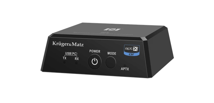 Bluetooth-передавач і приймач 2 в 1 Kruger&Matz BT-1 KM0352 HiFi Audio Apt-X, NFC (5901890020343) - зображення 2