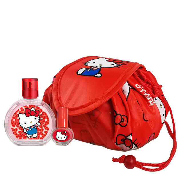 Zestaw dla dzieci Air Val International Hello Kitty Woda toaletowa 50 ml + Lakier do paznokci + kosmetyczka (8411114095837) - Zdjęcie 1 Zestaw dla dzieci Air Val International Hello Kitty Woda toaletowa 50 ml + Lakier do paznokci + kosmetyczka (8411114095837) - obraz 1