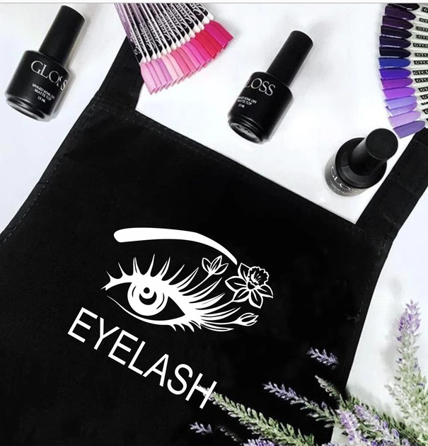 Фартух для майстра з нарощування вій з принтом "EYELASH" - Фото 2 Фартух для майстра з нарощування вій з принтом "EYELASH" - изображение 2